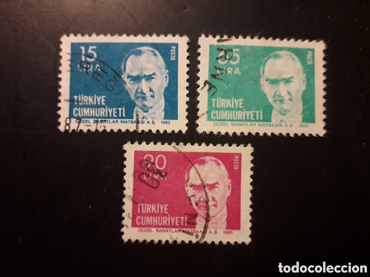 Sellos: TURQU&Iacute;A YVERT 2418/20 SERIE COMPLETA USADA 1983 KEMAL ATATURK PEDIDO M&Iacute;NIMO 3&euro;