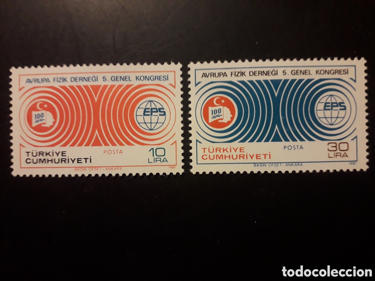 Sellos: TURQU&Iacute;A YVERT 2338/9 SERIE COMPLETA NUEVA CON CHARNELA 1981 CONGRESO DE F&Iacute;SICA PEDIDO M&Iacute;NIMO 3&euro;