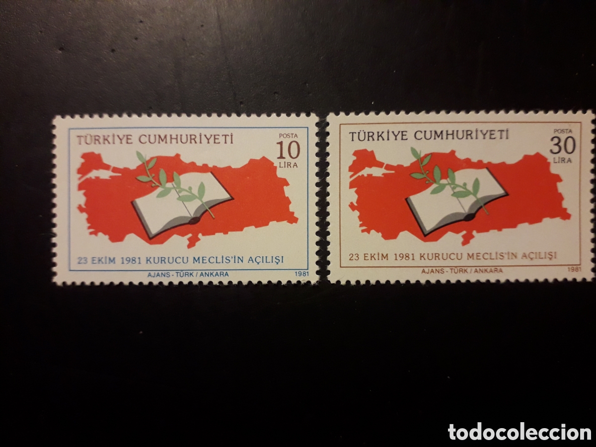 Sellos: TURQU&Iacute;A YVERT 2342/3 SERIE COMPLETA NUEVA CON CHARNELA 1981 MAPAS, PEDIDO M&Iacute;NIMO 3&euro;
