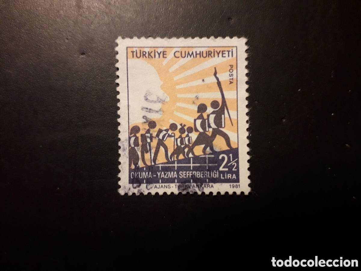 Sellos: TURQU&Iacute;A YVERT 2349 SERIE COMPLETA USADA 1981 ALFABETIZACI&Oacute;N PEDIDO M&Iacute;NIMO 3&euro;