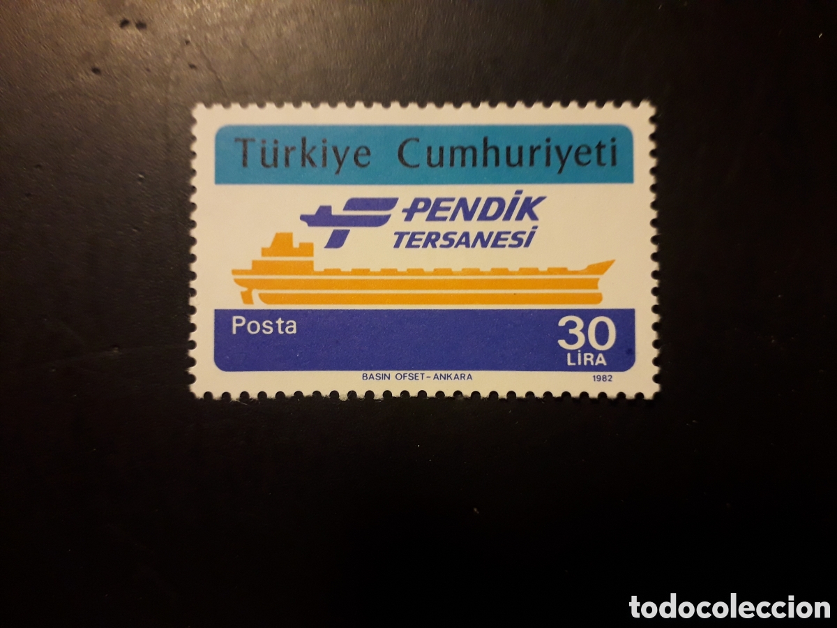Sellos: TURQU&Iacute;A YVERT 2363 SERIE COMPLETA NUEVA CON CHARNELA 1982 BARCOS PEDIDO M&Iacute;NIMO 3&euro;