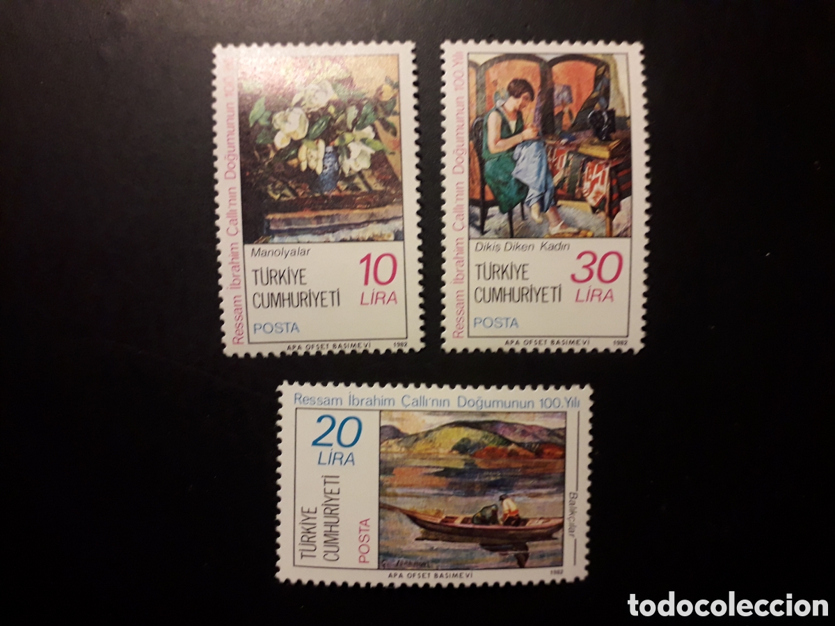 Sellos: TURQU&Iacute;A YVERT 2358/60 SERIE COMPLETA NUEVA CON CHARNELA 1982 PINTURAS PEDIDO M&Iacute;NIMO 3&euro;