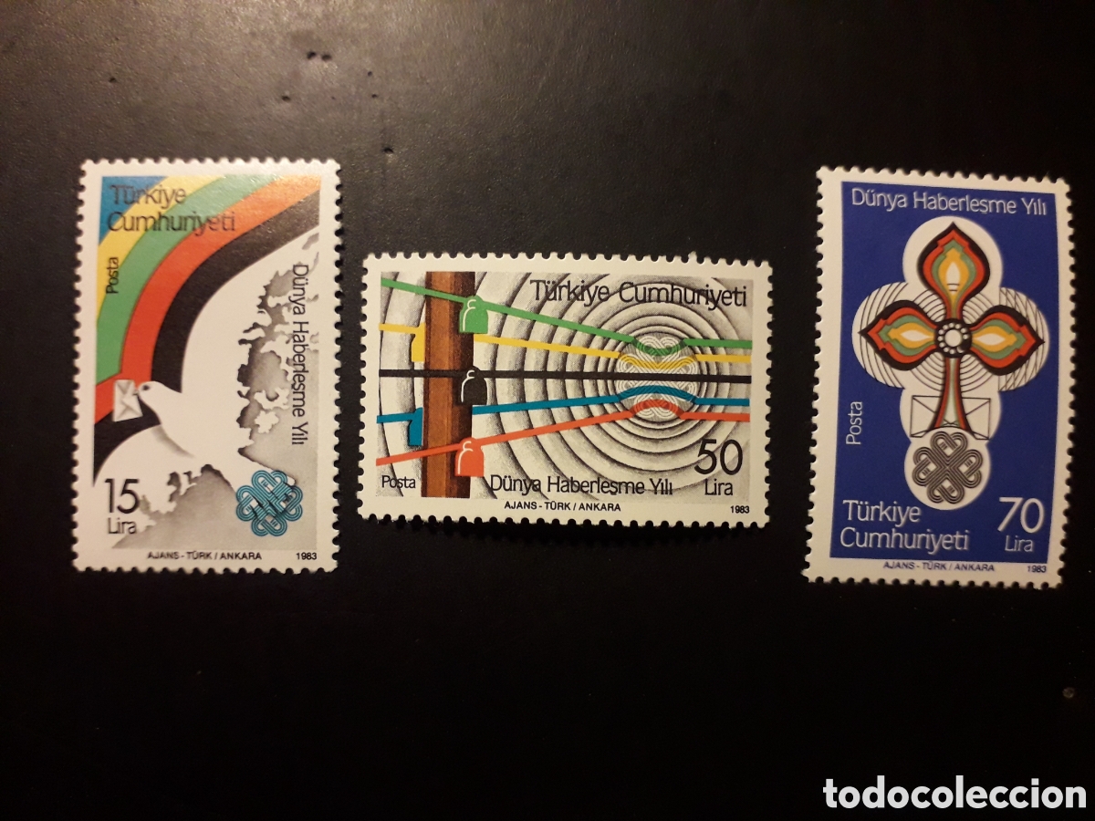 Sellos: TURQU&Iacute;A YVERT 2401/03 SERIE COMPLETA NUEVA CON CHARNELA 1983 COMUNICACIONES PEDIDO M&Iacute;NIMO 3&euro;