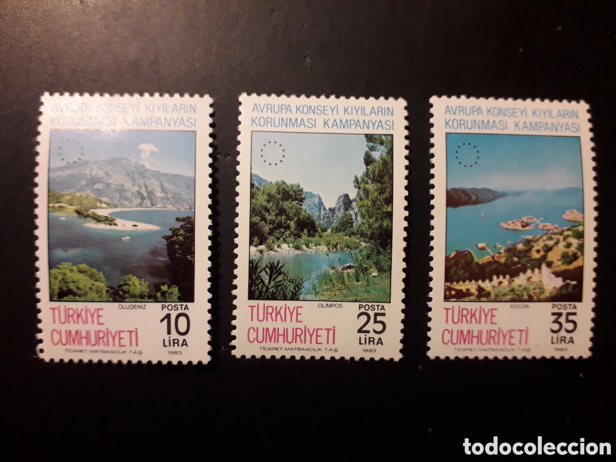 Sellos: TURQU&Iacute;A YVERT 2398/400 SERIE COMPLETA NUEVA CON CHARNELA 1983 PROTECCI&Oacute;N DE COSTAS PEDIDO M&Iacute;NIMO 3&euro;