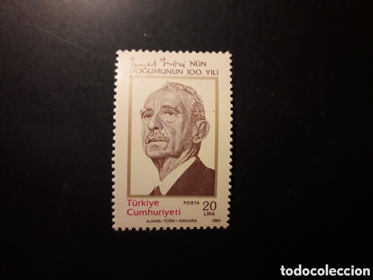 Sellos: TURQU&Iacute;A YVERT 2453 SERIE COMPLETA NUEVA CON CHARNELA 1984 ISMET INONU, POL&Iacute;TICO PEDIDO M&Iacute;NIMO 3&euro;