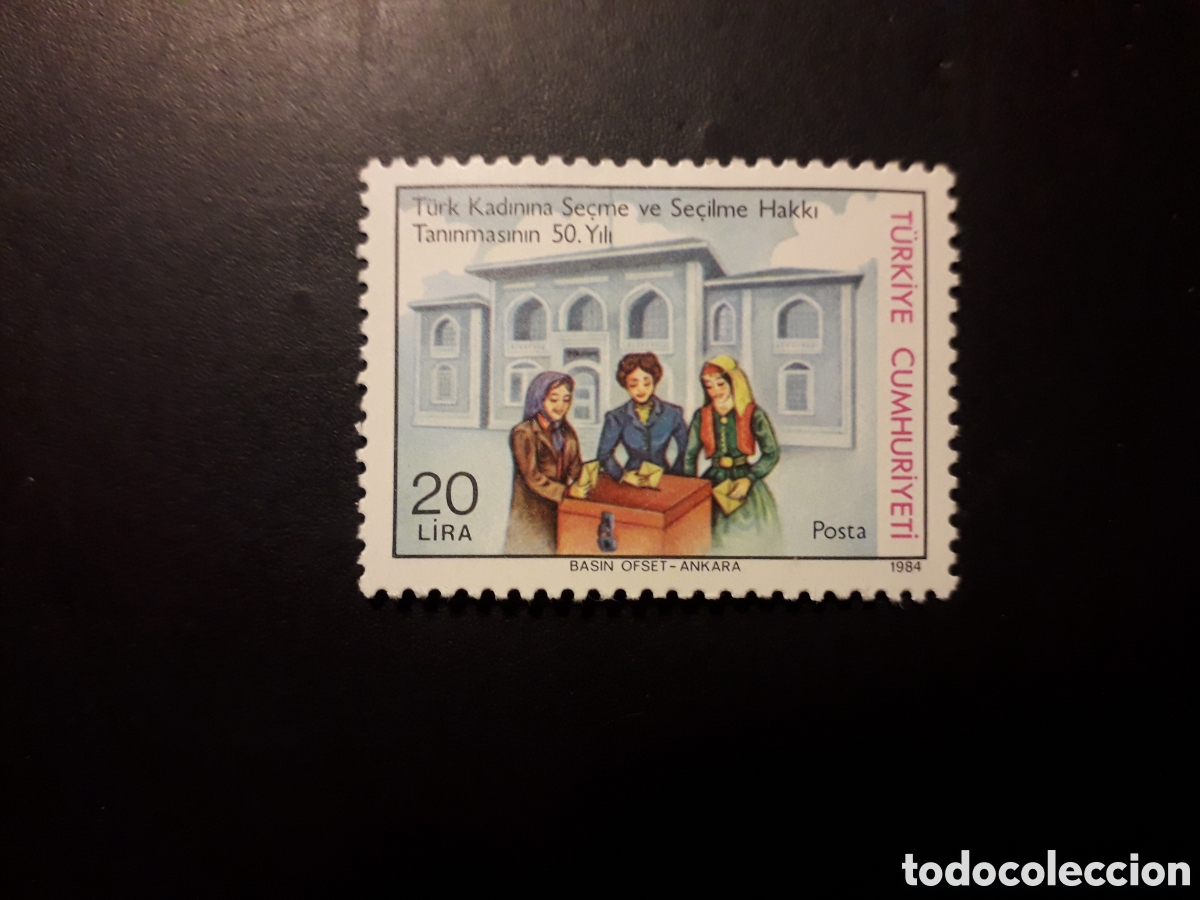 Sellos: TURQU&Iacute;A YVERT 2457 SERIE COMPLETA NUEVA CON CHARNELA 1984 VOTO FEMENINO PEDIDO M&Iacute;NIMO 3&euro;
