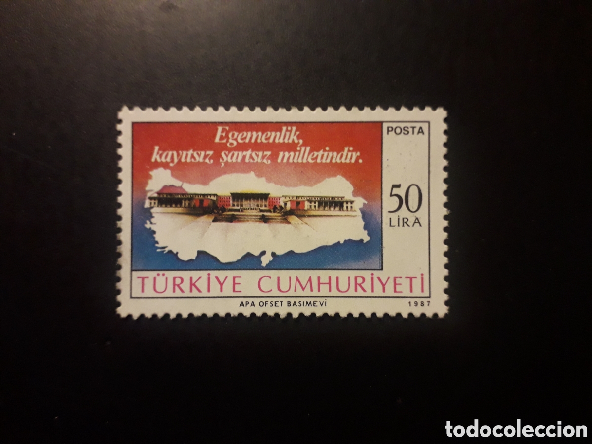 Sellos: TURQU&Iacute;A YVERT 2532 SERIE COMPLETA NUEVA CON CHARNELA 1987 SOBERAN&Iacute;A, MAPAS PEDIDO M&Iacute;NIMO 3&euro;