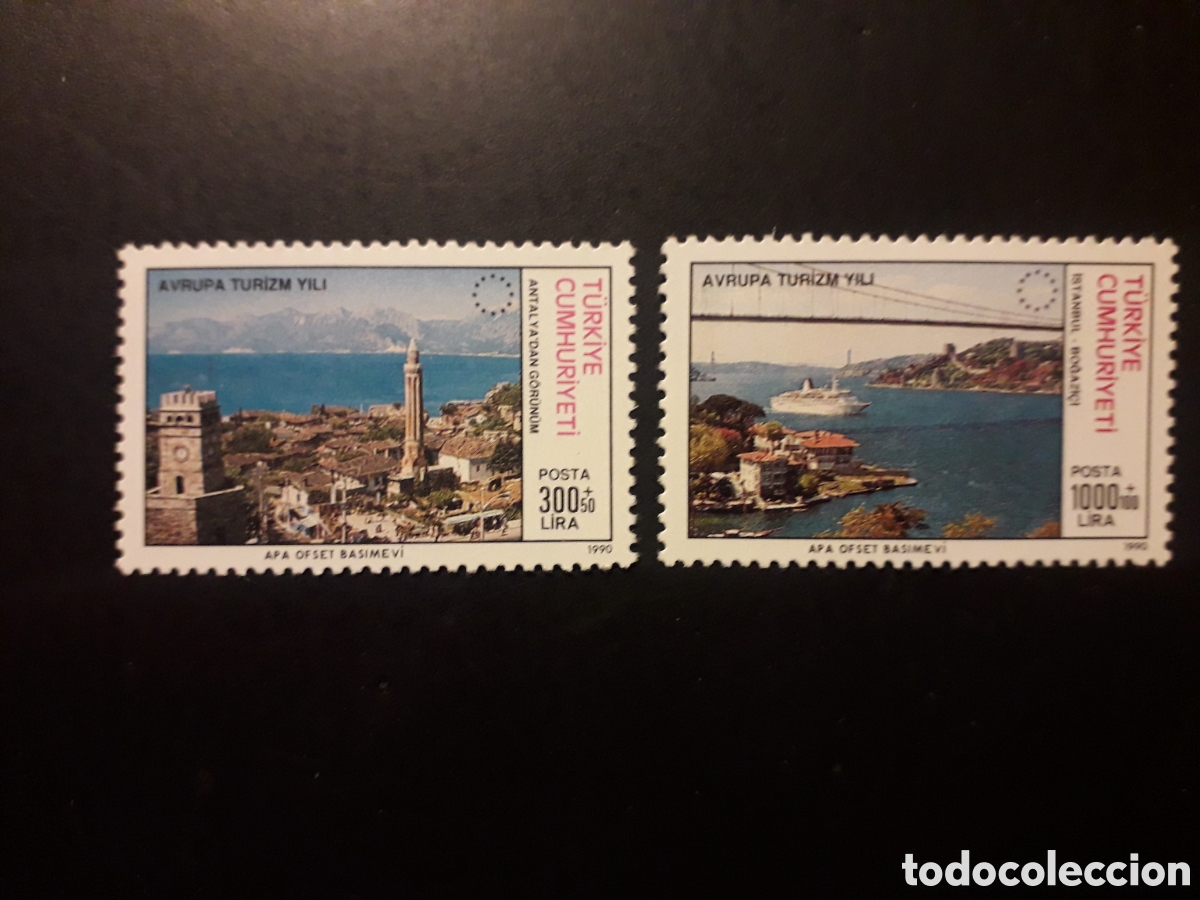 Sellos: TURQU&Iacute;A YVERT 2632/3 SERIE COMPLETA NUEVA CON CHARNELA 1990 TURISMO, PEDIDO M&Iacute;NIMO 3&euro;