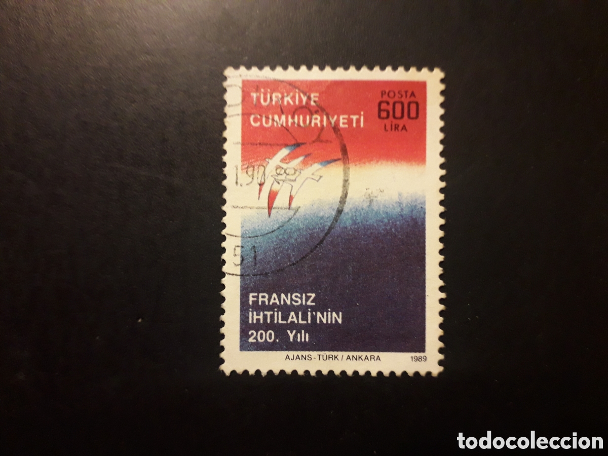 Sellos: TURQU&Iacute;A YVERT 2609 SERIE COMPLETA USADA 1989 REVOLUCI&Oacute;N FRANCESA, FAUNA AVES PEDIDO M&Iacute;NIMO 3&euro;