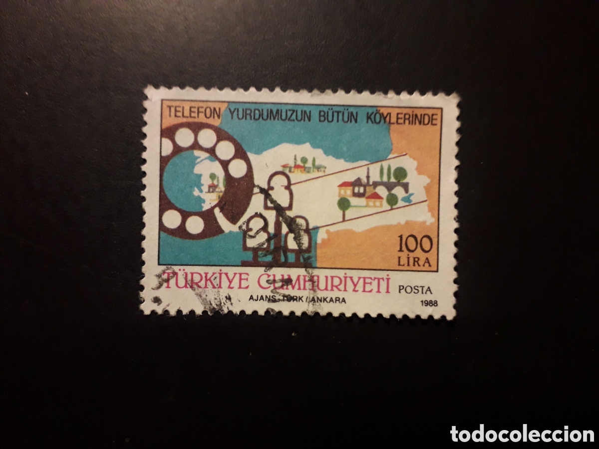 Sellos: TURQU&Iacute;A YVERT 2572 SERIE COMPLETA USADA 1988 TEL&Eacute;FONO PEDIDO M&Iacute;NIMO 3&euro;