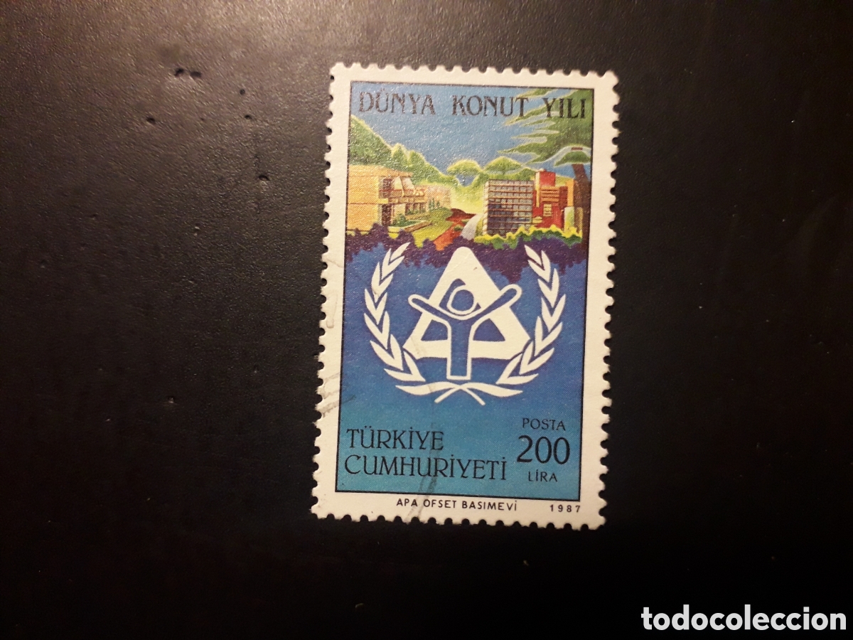 Sellos: TURQU&Iacute;A YVERT 2529 SERIE COMPLETA USADA 1987 A&Ntilde;O DE LOS SIN TECHO PEDIDO M&Iacute;NIMO 3&euro;