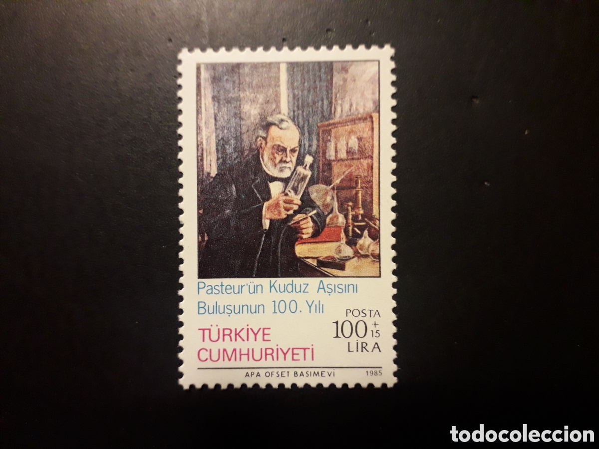 Sellos: TURQU&Iacute;A YVERT 2472 SERIE COMPLETA NUEVA CON CHARNELA 1985 VACUNAS, L PASTEUR PEDIDO M&Iacute;NIMO 3&euro;