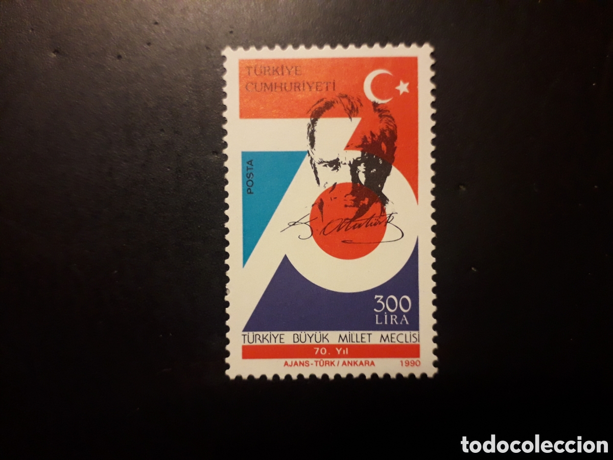 Sellos: TURQU&Iacute;A YVERT 2631 SERIE COMPLETA NUEVA CON CHARNELA 1990 ATATURK PEDIDO M&Iacute;NIMO 3&euro;