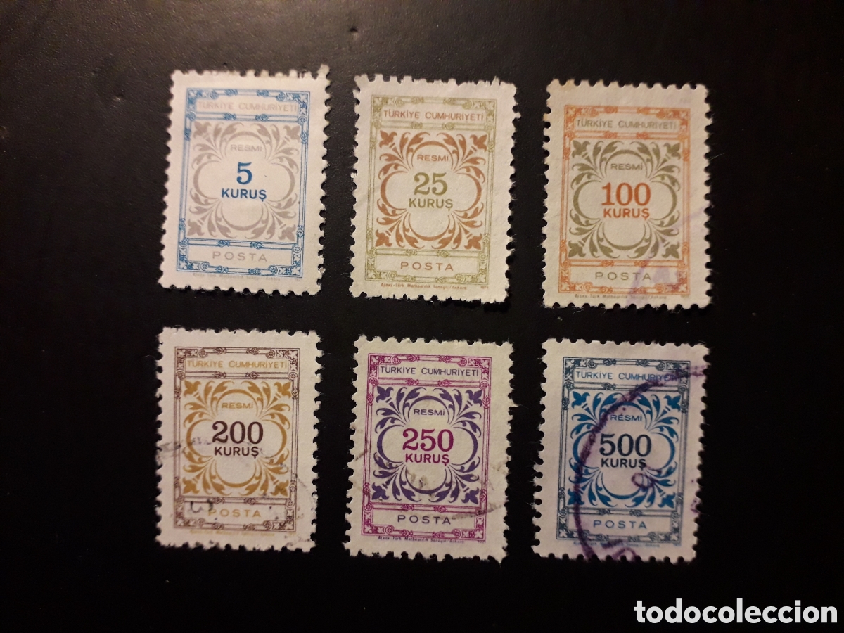 Sellos: TURQU&Iacute;A YVERT SERVICIO 120/5 SERIE COMPLETA USADA 1971 FLORES PEDIDO M&Iacute;NIMO 3&euro;