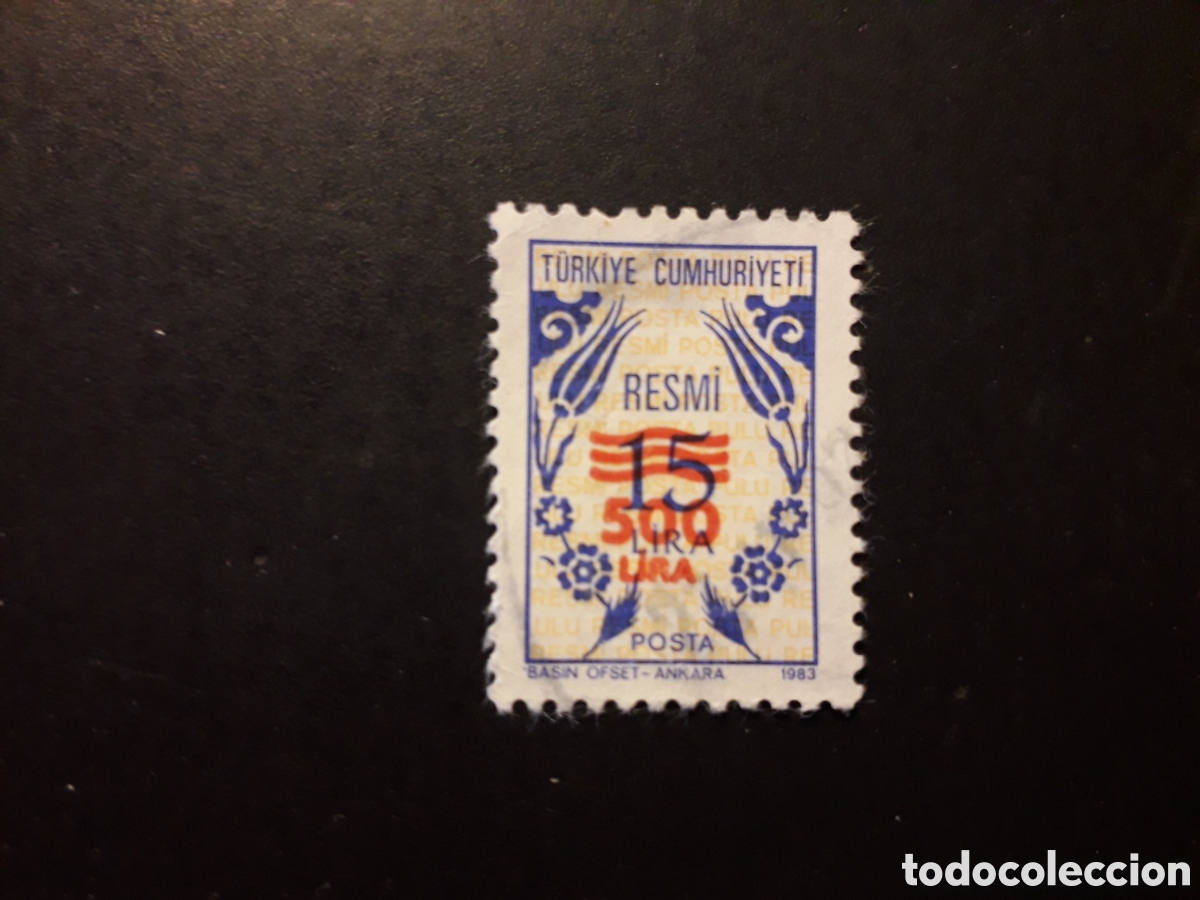 Sellos: TURQU&Iacute;A YVERT SERVICIO 182 SERIE COMPLETA USADA 1989 SOBRECARGADO PEDIDO M&Iacute;NIMO 3&euro;