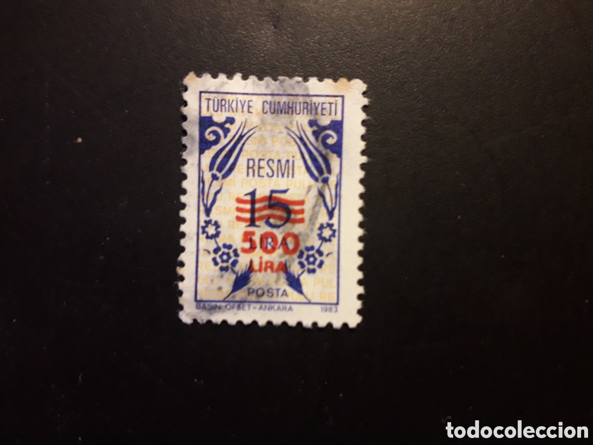 Sellos: TURQU&Iacute;A YVERT SERVICIO 182 SERIE COMPLETA USADA 1989 SOBRECARGADO PEDIDO M&Iacute;NIMO 3&euro;