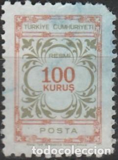 Sellos: 1971 - TURQUIA - SELLO DE SERVICIO - YVERT 122