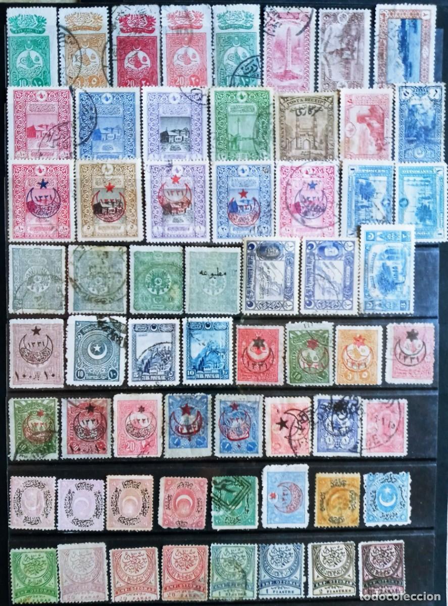 Sellos: TURQUIA - IVERT ... LOTE 115 SELLOS USADOS ANTIGUOS BASICOS - LOS DE LAS 2 FOTOS