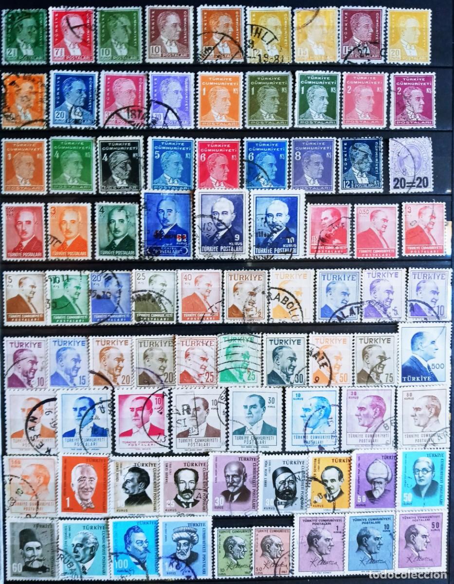 Sellos: TURQUIA - IVERT ... LOTE 169 SELLOS USADOS ANTIGUOS BASICOS - LOS DE LAS 2 FOTOS