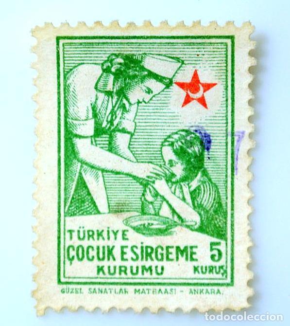 Francobolli: Sello Postal TURQU&Iacute;A 1946, 5 kr, Enfermera Infantil, Sello de compasi&oacute;n