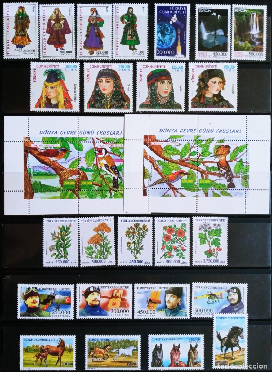 Sellos: TURQUIA - IVERT ... 45 SELLOS NUEVOS ** A&Ntilde;O 2001 COMPLETO - LOS DE LAS 2 FOTOS