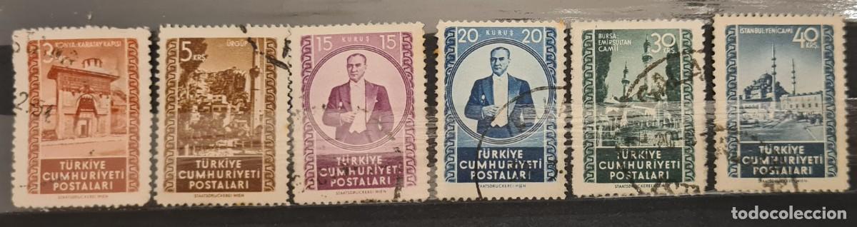 Sellos: Serie de sellos usados de Turqu&iacute;a 1952