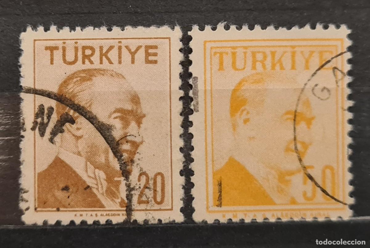Sellos: Serie de sellos usados de Turqu&iacute;a 1957-58: Retrato de Ataturk