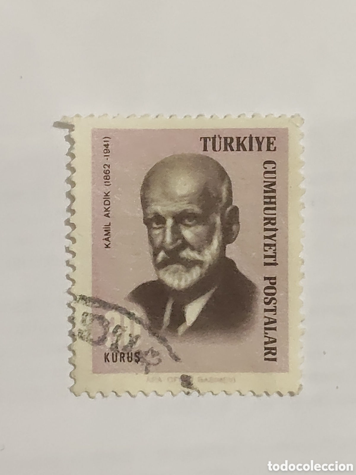 Sellos: Sello de Turqu&iacute;a Kamil Akdik maestro de la caligraf&iacute;a 1966