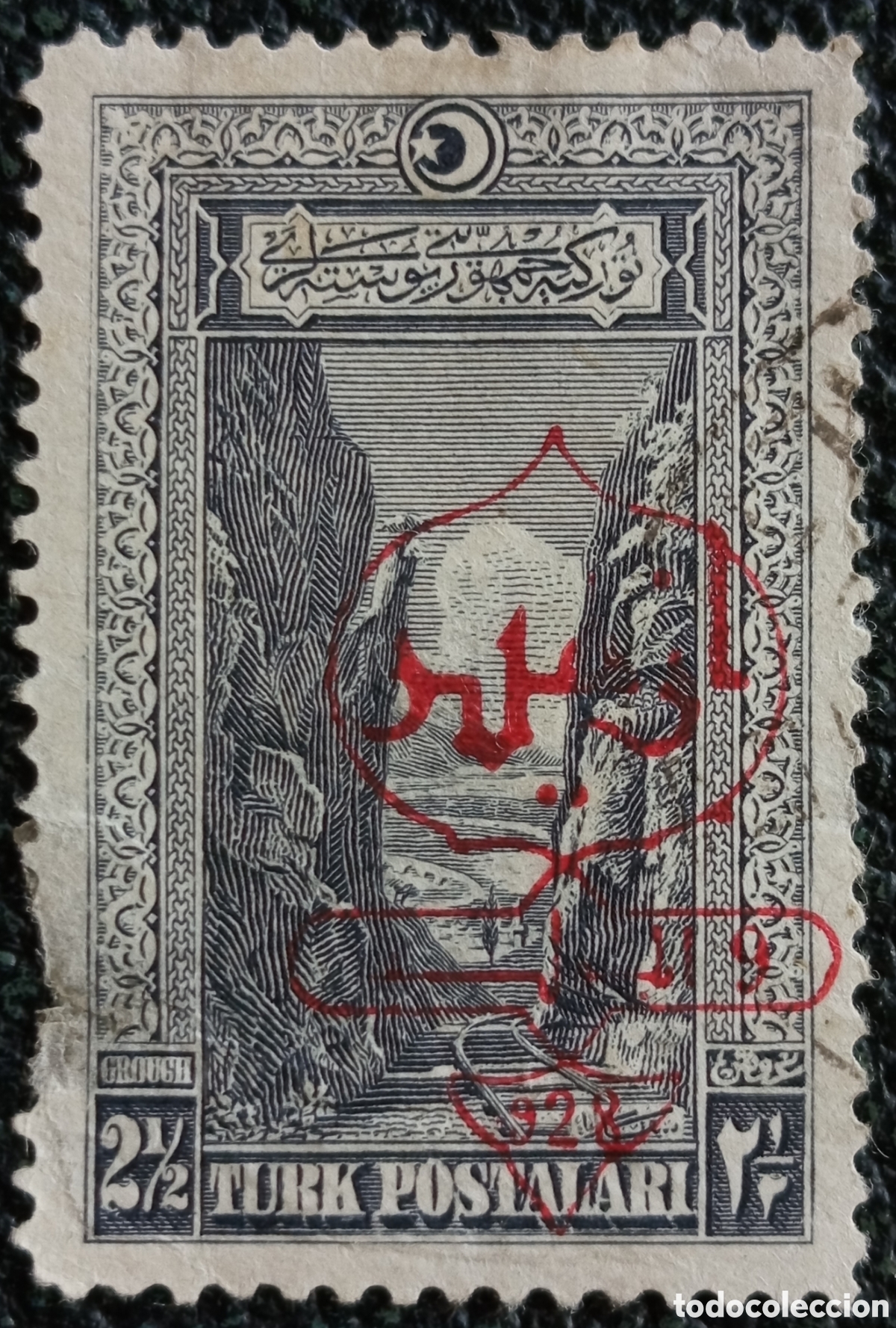 Sellos: Sello Turqu&iacute;a 1928 Desfiladero de G&uuml;lek Sobrecarga Exposici&oacute;n İzmir Usado