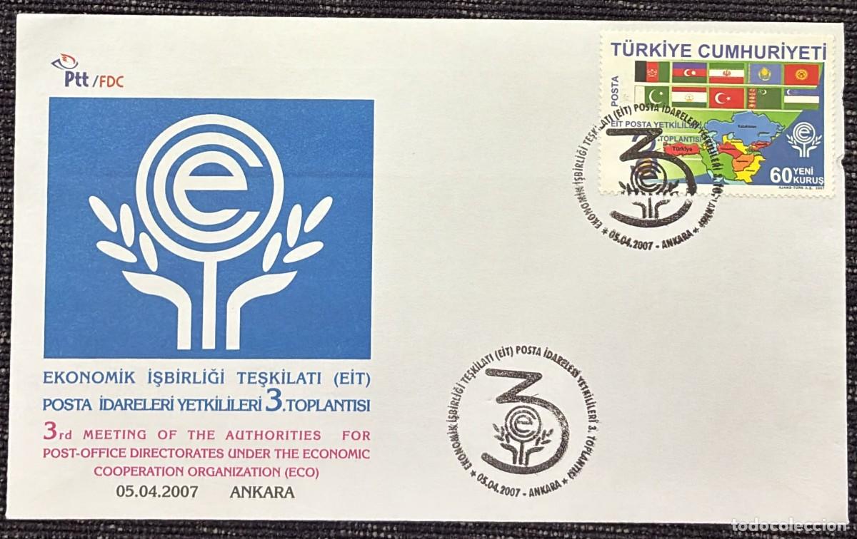 Sellos: TS.)2007, TURKEY, FIRST DAY COVER, COMMEMORATIVE PRE-PRINTED ENVELOPE FEATURING A LOGO RELATED TO TH
