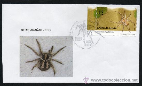 Sellos: 148-URUGUAY- 2011-FDC -Series Ara&ntilde;as - Foto 1