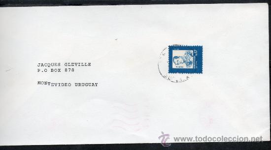 Sellos: 26	URUGUAY -   Sobre Circulado en Montevideo - Foto 1
