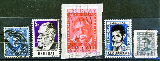 Sellos: URUGUAY.- PERSONAJES.- - Foto 1