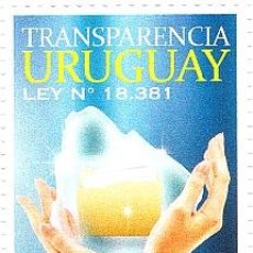 Sellos: URUGUAY 2014-TRANSPARENCIA URUGUAY-TOPIC:MANOS,MAPAS