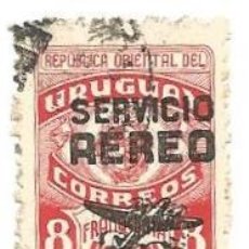 Sellos: SELLO USADO - URUGUAY - 1946 - SERVICIO AEREO - 8 CENTESIMOS
