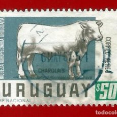 Sellos: URUGUAY. 1966. TORO CHAROLAIS. Lote 212141217