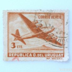 Sellos: SELLO POSTAL ANTIGUO URUGUAY 1949 3 C AVION DOUGLAS DC-4 - CORREO AEREO