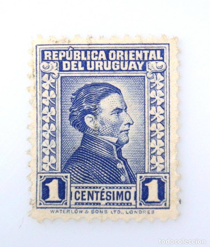 SELLO POSTAL URUGUAY 1943, 1 C, MILITAR, GENERAL JOSÉ ARTIGAS, USADO (Sellos - Extranjero - América - Uruguay)