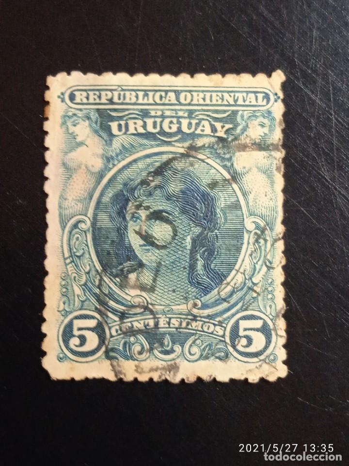 Sellos: URUGUAY 5 CENTS A&Ntilde;O 1898. - Foto 1