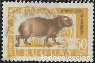 Sellos: URUGUAY A&Eacute;REO YVERT 362, FAUNA - Foto 1
