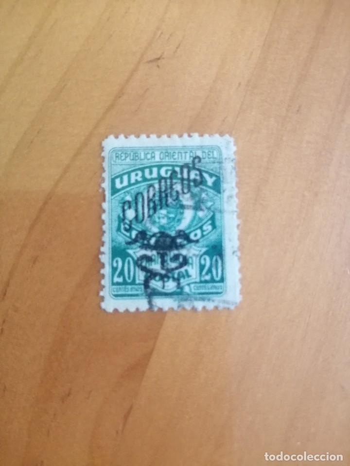 Sellos: URUGUAY - 20 CENT&Eacute;SIMOS - EMBLEMA POSTAL - Foto 1