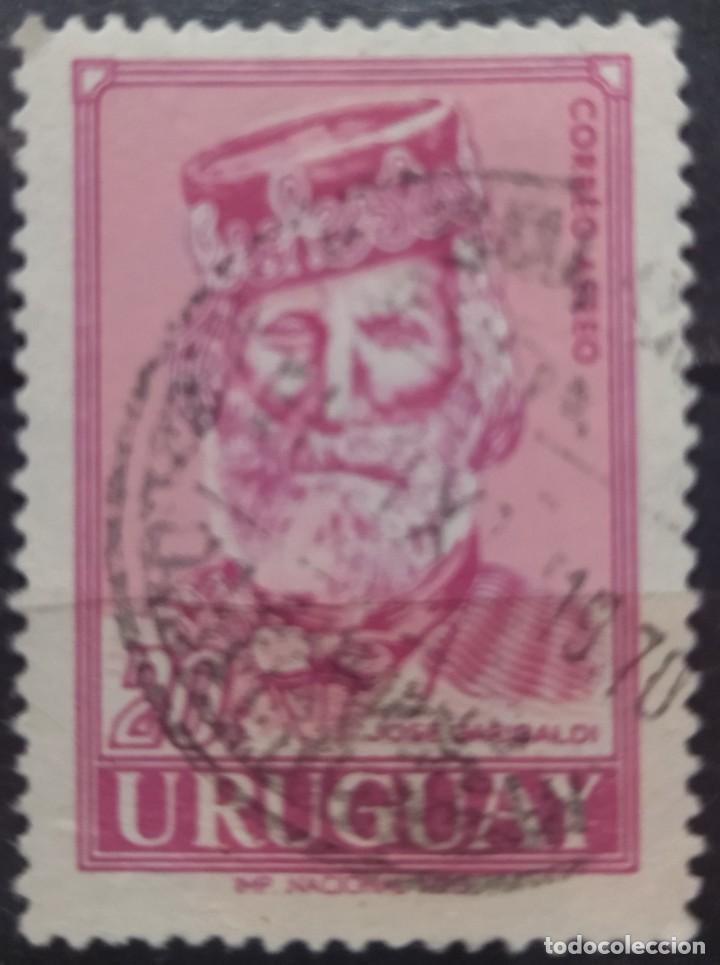 Sellos: URUGUAY 1970 Giuseppe Garibaldi. USADO. - Foto 1