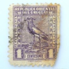 Sellos: SELLO POSTAL URUGUAY 1925 1 C PAJARO AVEFRÍA DEL SUR CON RAREZA MARCA DE AGUA