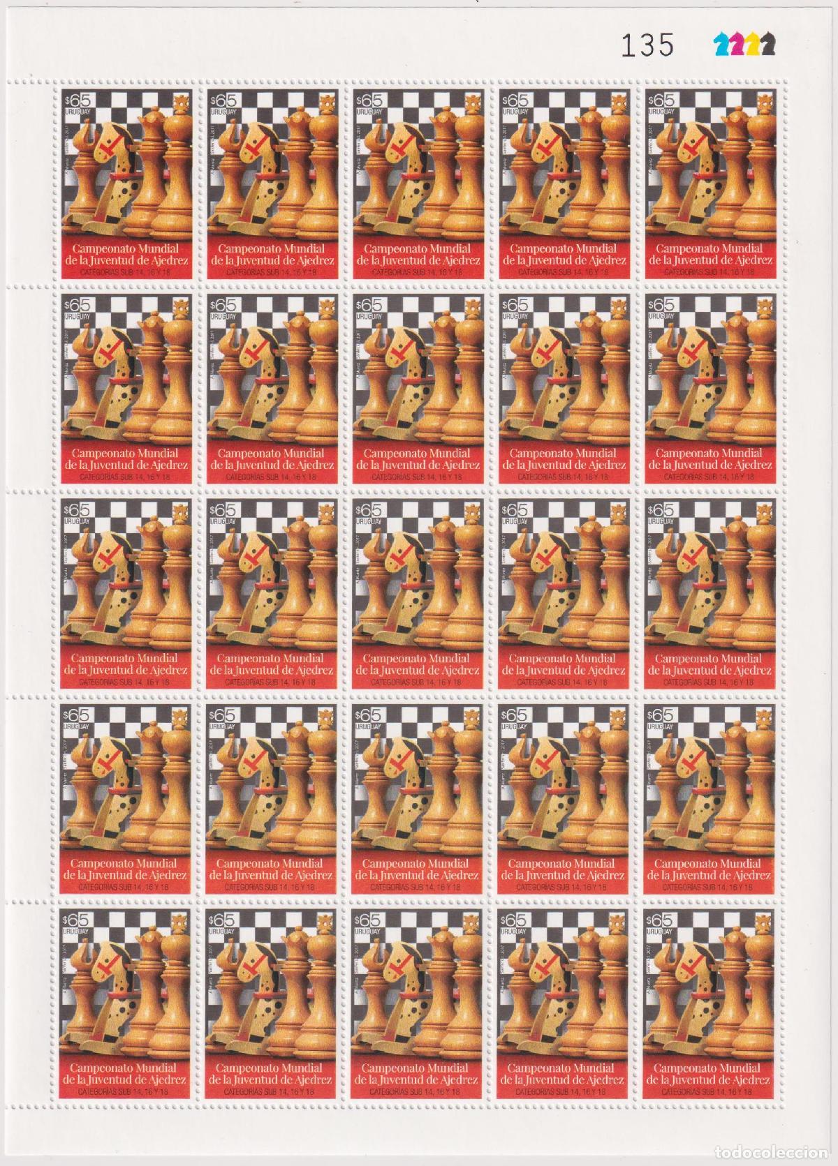 Sellos: Uruguay 2017 Ajedrez MNH - Foto 1