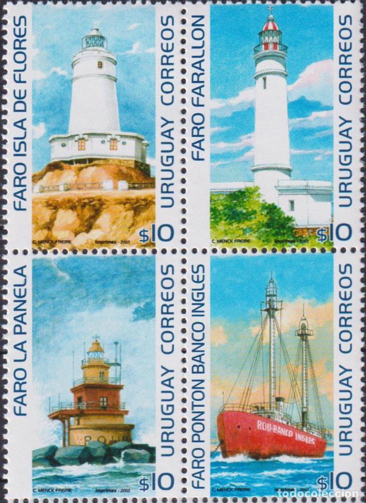 Sellos: Uruguay 2004 faros Buques MNH - Foto 1