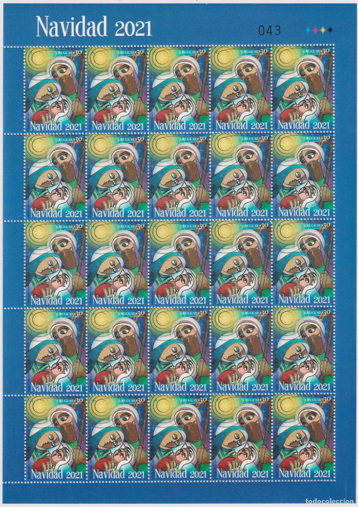Sellos: Uruguay 2021 Navidad MNH - Foto 1