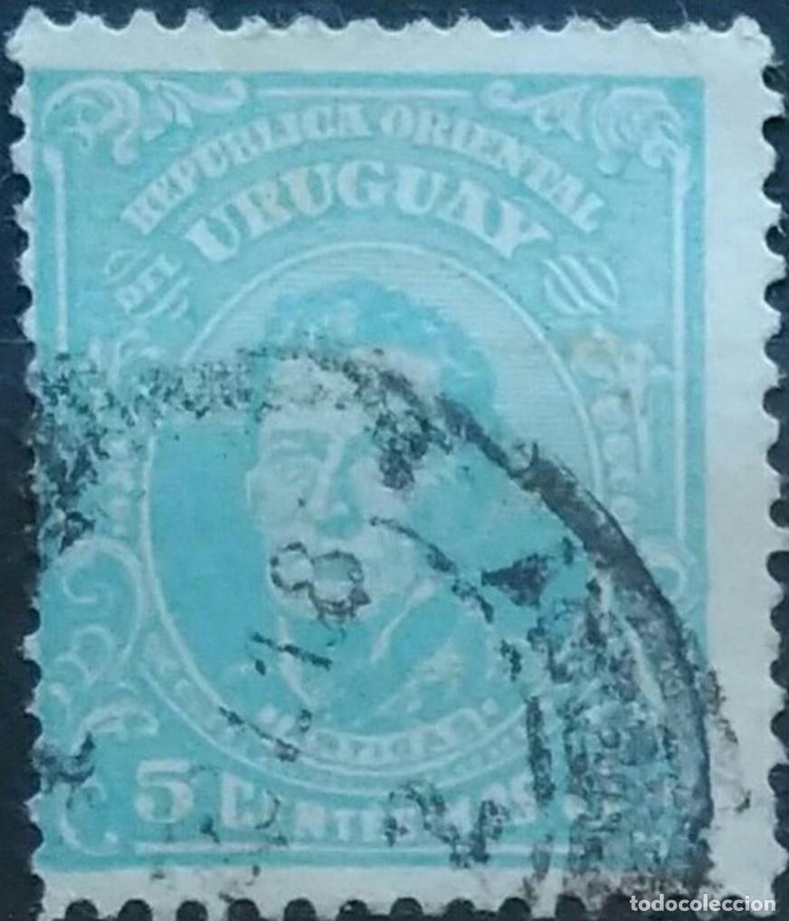 Sellos: URUGUAY 1910 Alegor&iacute;a del Progreso Industrial. USADO. - Foto 1