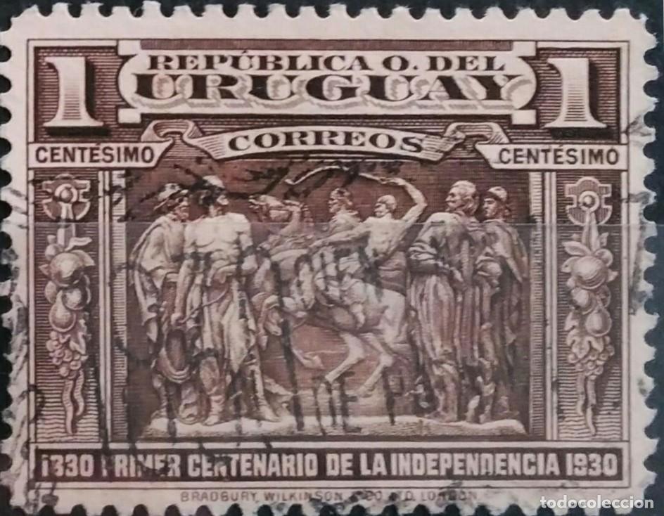 Sellos: URUGUAY 1930 Centenario de la independencia. USADO. - Foto 1