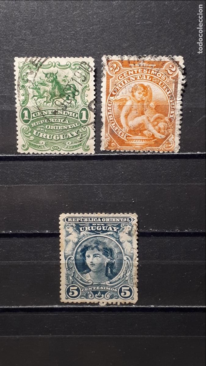 Sellos: URUGUAY. A&Ntilde;O 1900. &deg;. YVERT 152/4 - Foto 1