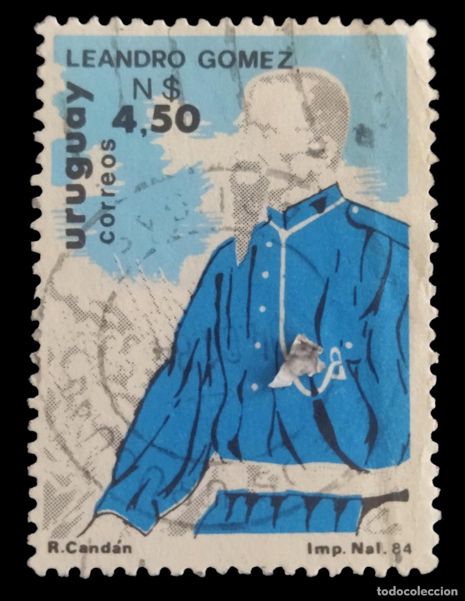 Sellos: URUGUAY 1984 General Leandro G&oacute;mez. USADO. - Foto 1